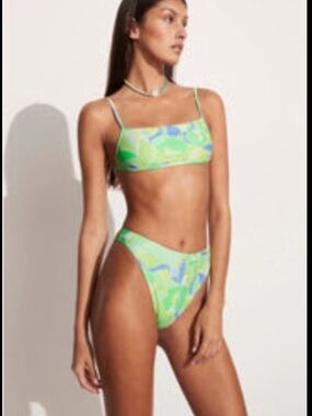 NWT Faithfull The Brand Galarosa Print Casbia Bikini Top M & Dylla Bottom S Set